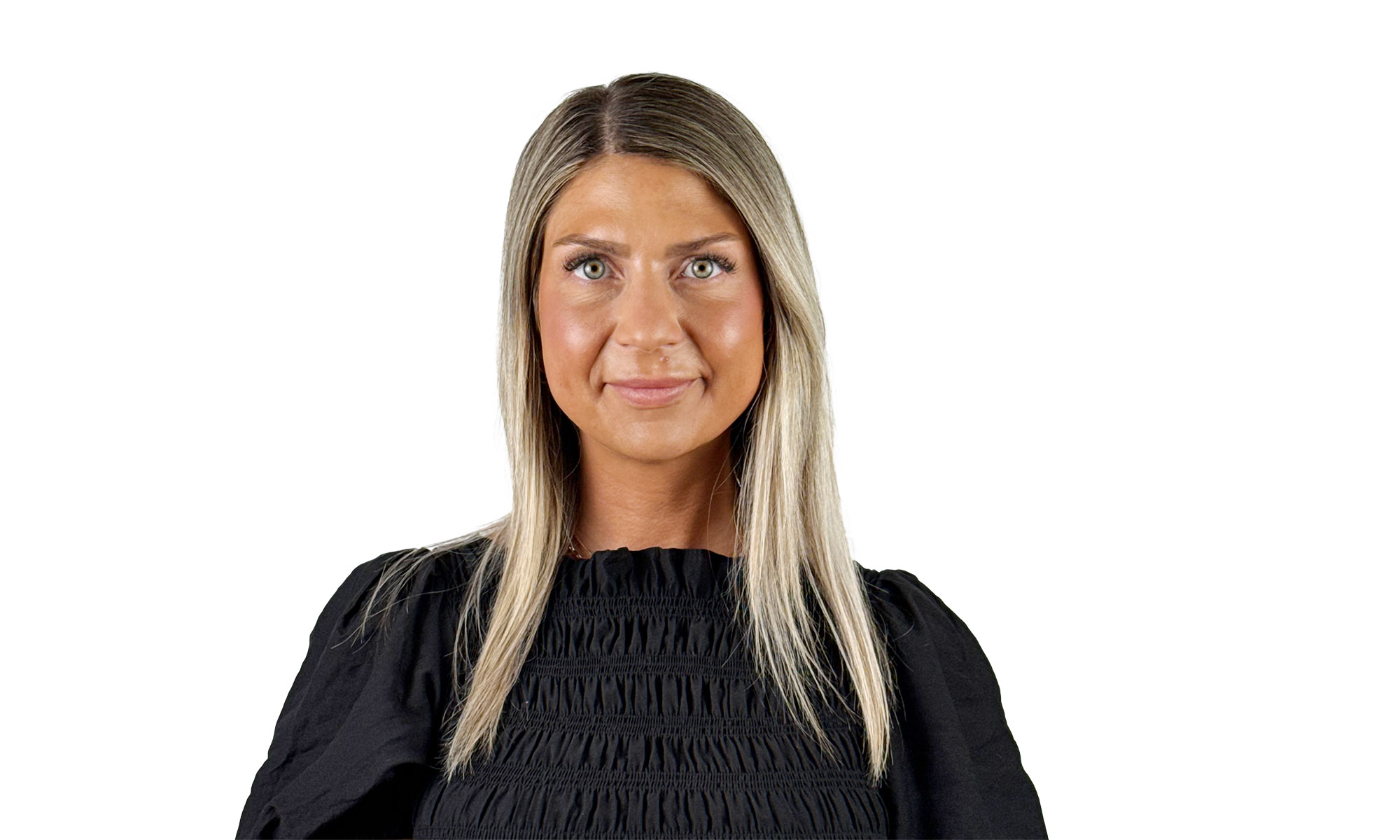 kvinna i svart top